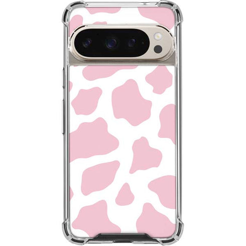 Pink Cow Print Pixel 9 Pro XL Clear Case